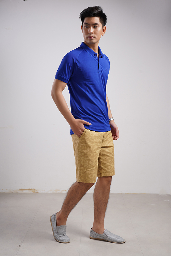 Quần short khaki KWIN KSO003S8 dáng regular fit suông nhẹ