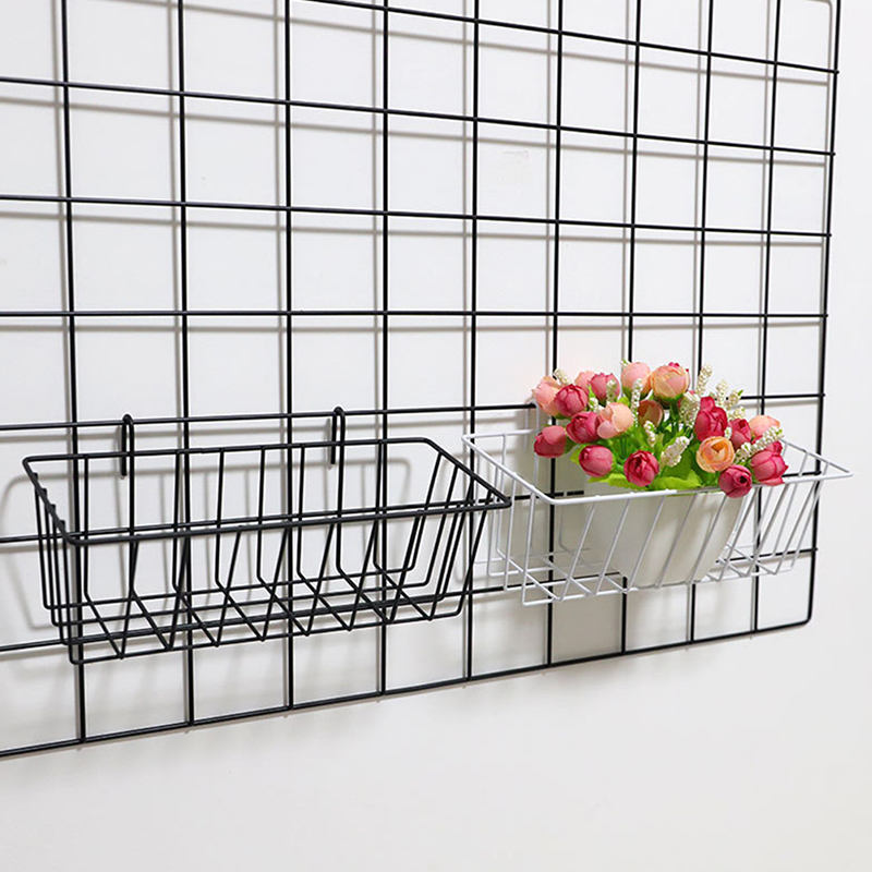 Metal%20Decorative%20Storage%20Basket%20DIY%20Iron%20Grid%20Flower%20Pot%20Hanging%20Shelf%20Wall%20Art%20Mounted%20Frame%20Mesh%20Display%20Rack%20Home%20Decoration%20Queena%20-%20Image%205
