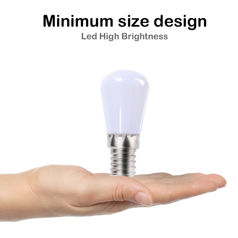 2Pcs LED Refrigerator E12 Light Bulbs 220V Kitchen Lamps for Refrigerator Display Cabinets