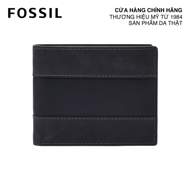 Ví da nam da thật Fossil Everett ML4397406 - màu đen