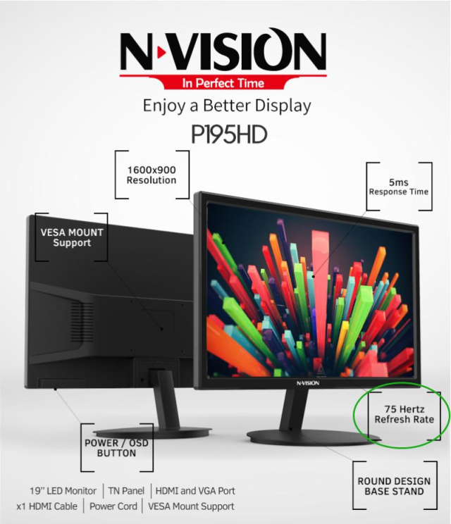 nvision n200hd 19.5 led monitor