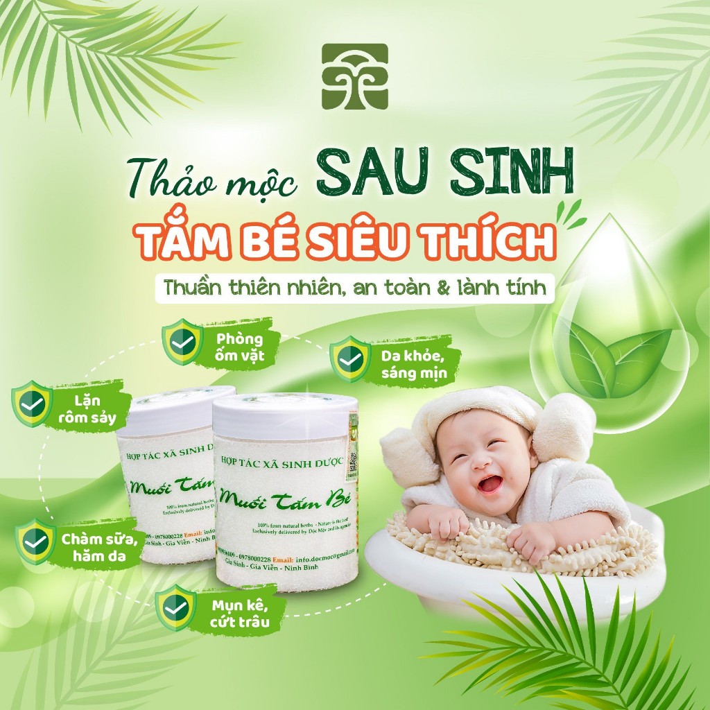Muối Tắm thảo dược cho bé Độc Mộc