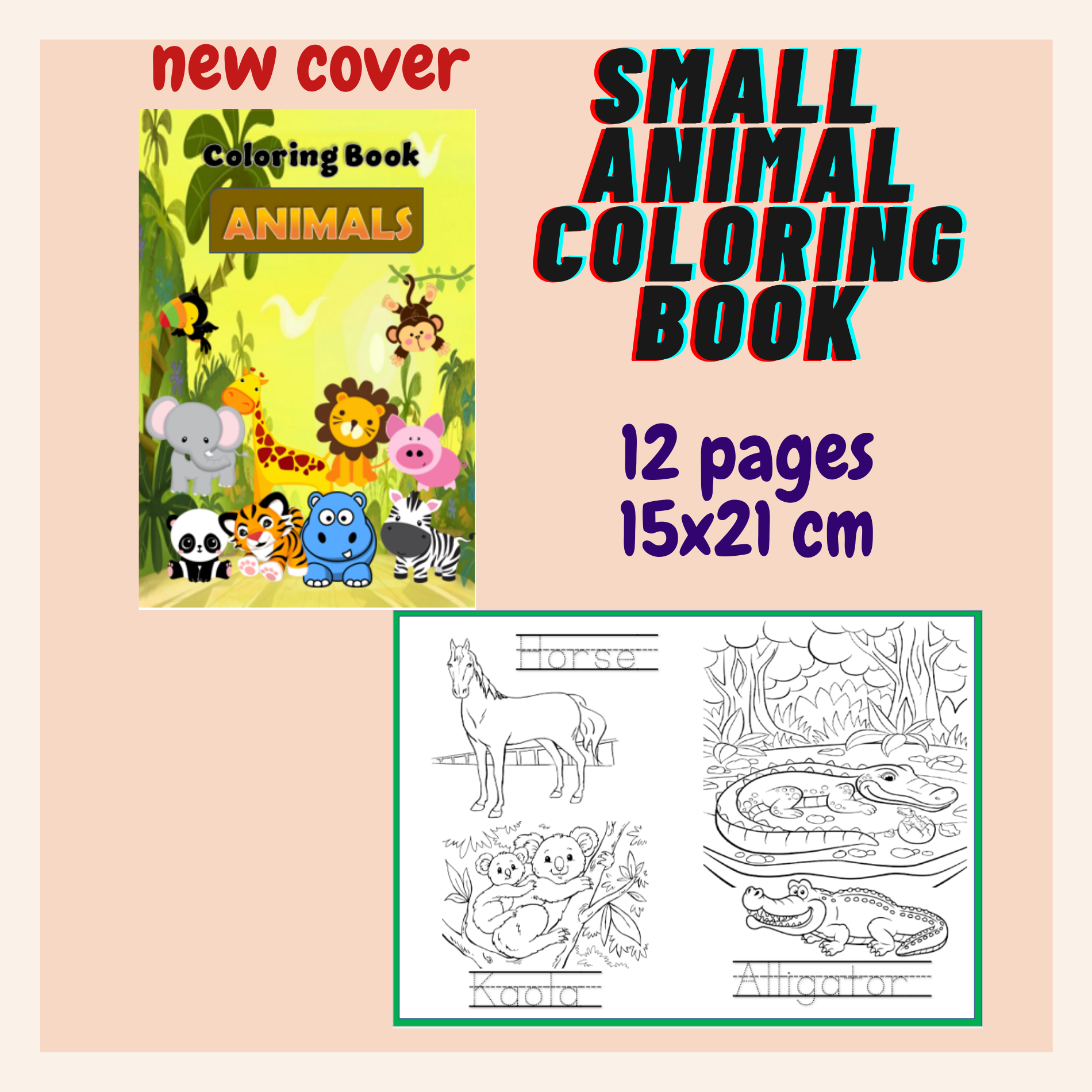 Animals Coloring Book Calendar 2025 Nina Fidelia