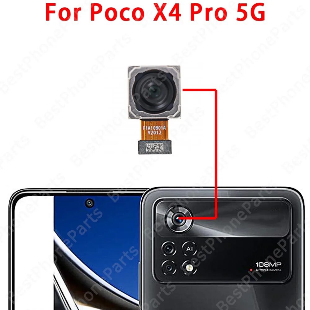 Rear Front Camera Original For Xiaomi Mi Poco X4 GT X4 Pro 5G Backside Facing Frontal Selfie Back Camera Module