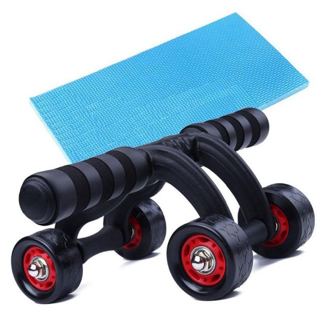 Con lăn tập bụng 4 bánh - dụng cụ tập cơ bụng tập thể dục gym tại nhà