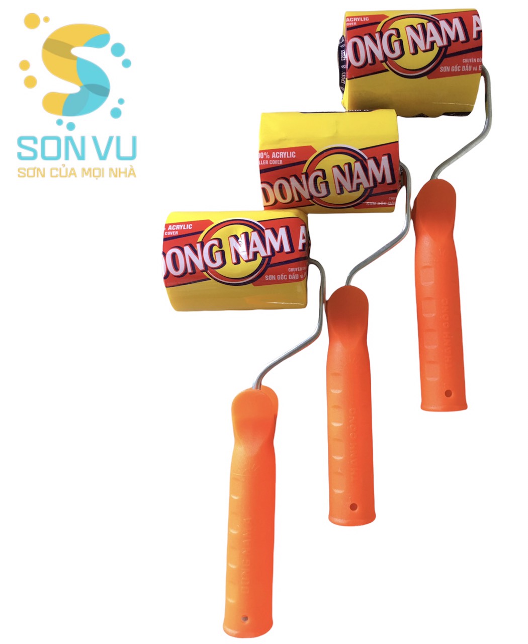 Đông Nam Á - Cọ lăn sơn epoxy và sơn dầu ( Loại 1 tấc, 1.5 tấc, 2.3 tấc)
