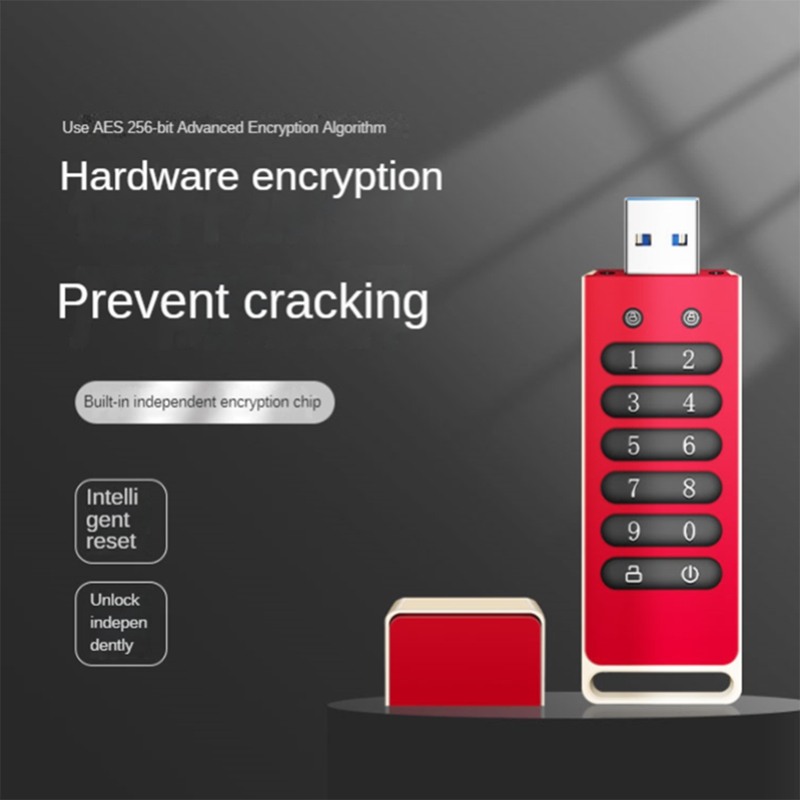 1 Piece Secure USB Drive Hardware Password Memory Stick With Keypad USB 3.0 Disk Flash 32GB