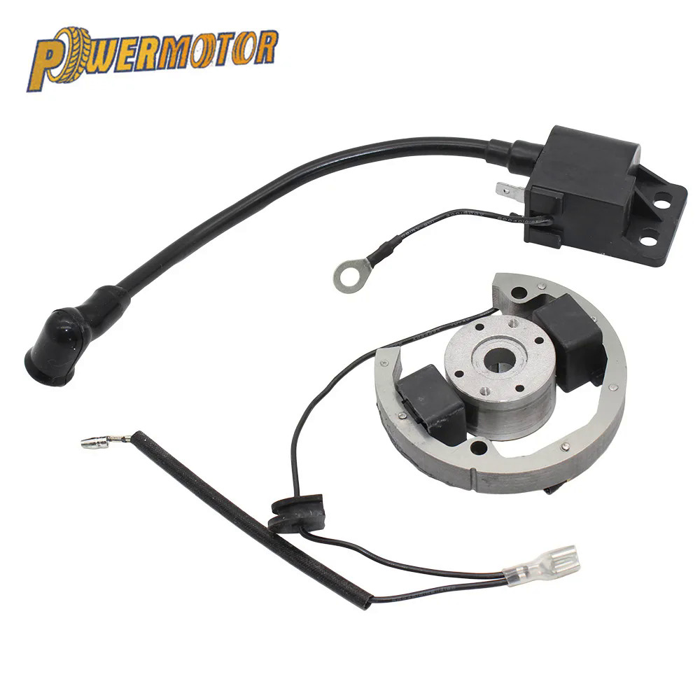 Mini xe máy 50cc phụ kiện cuộn dây đánh lửa pit xe đạp cho ktm 50 sx điện và đánh lửa nội bộ rotor stator magneto gy6