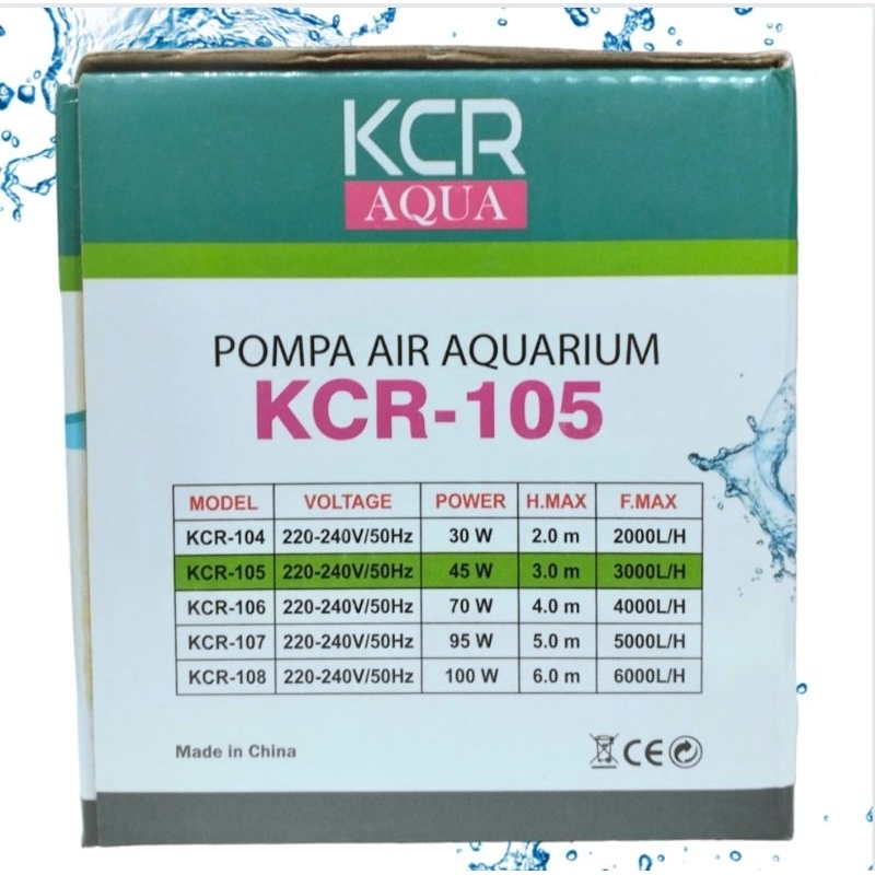 KANDILA AQUA KCR 105 POMPA KOLAM AQUARIUM AIR MANCUR HIDROPONIK