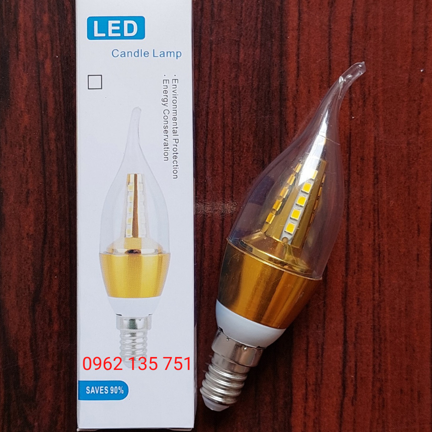 Bóng LED Nến (Quả Nhót) Dùng cho Đèn Chùm Đuôi E14, E27