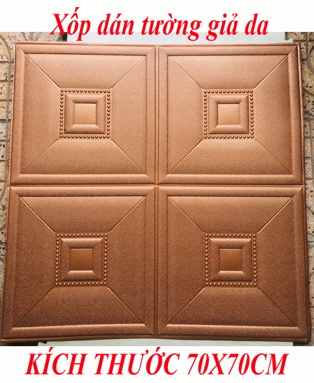 10 tấm xốp dán tường giả da màu trắng 3D 70x70cm dày 6mm tấm xốp giả da dán tường 3D, mua miếng xốp giả da ốp dán tường bán giá rẻ sỉ, tấm mút xốp dán tường, giấy xốp dán tường giả gạch đẹp trang trí nhà phòng khách