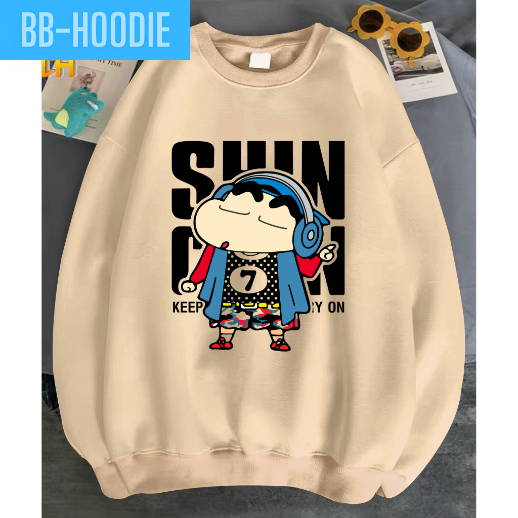 Áo sweater phom nam nữ unisex in nhóc shin chan nhiều màu