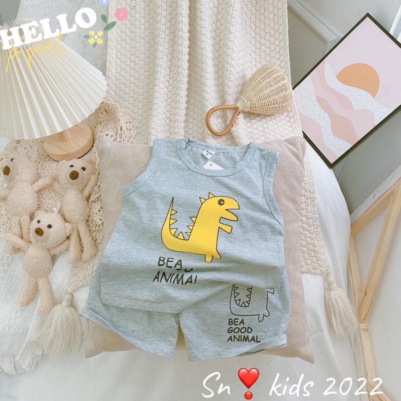 Xả Bộ khủng long cotton co dãn cho bé trai