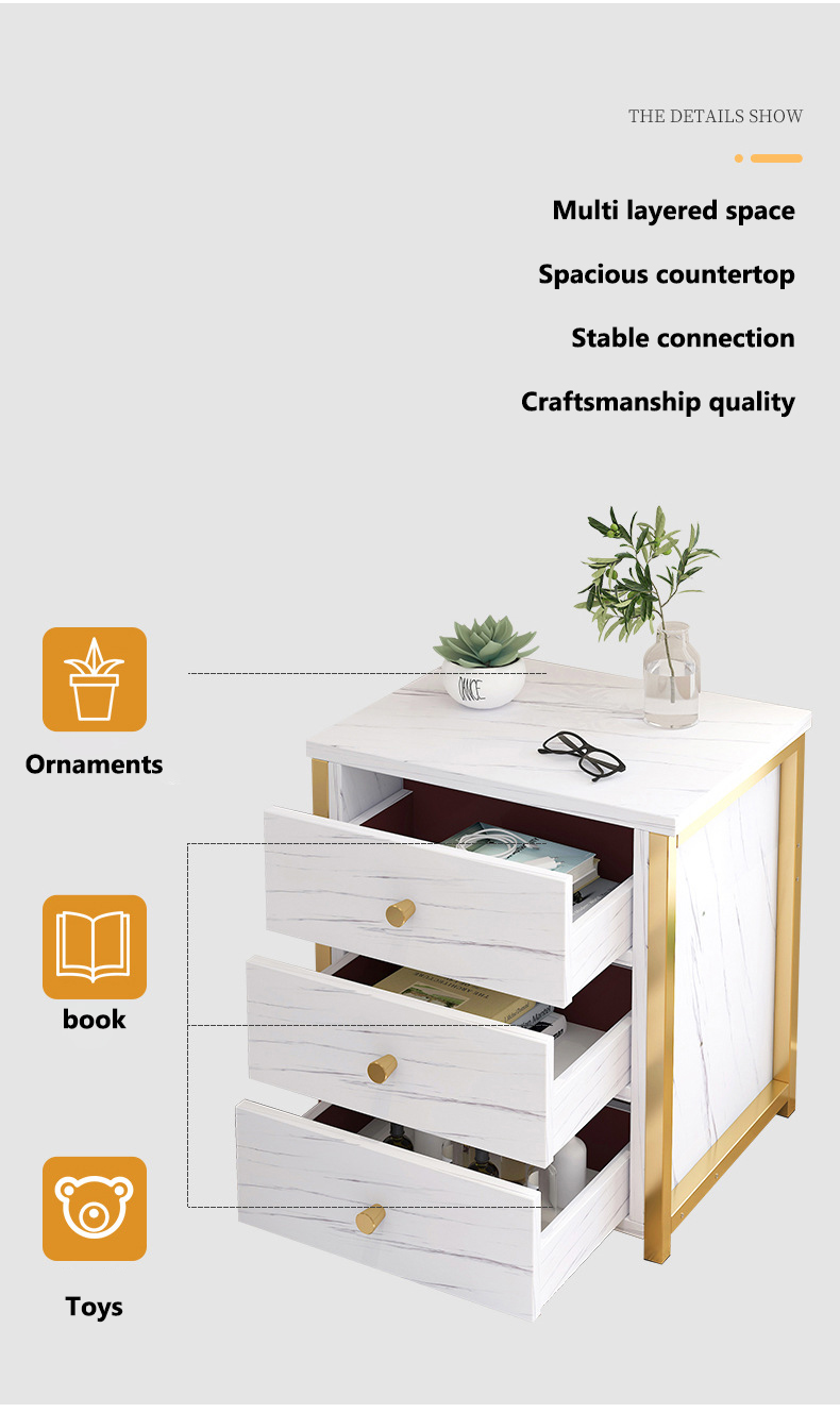 Bedside table Nordic wind ins online celebrity bedside table sub-bedroom multi-layer shelf small multi-functional cabinet simple