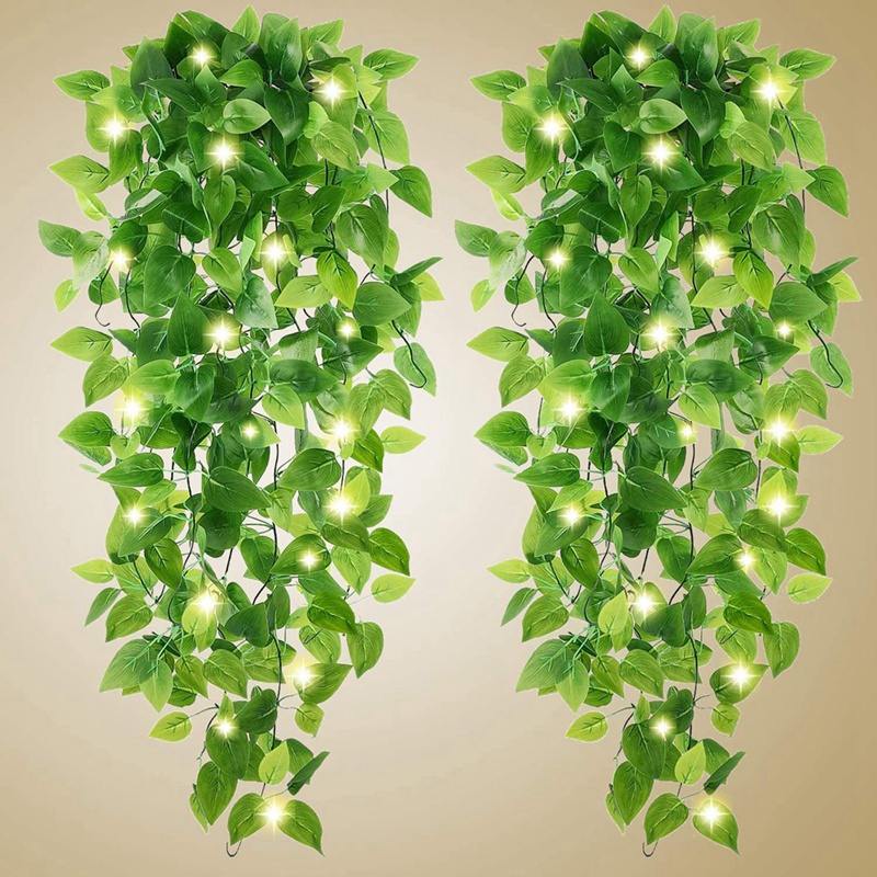 Artificial Hanging Plants 2Pcs Fake Plants Fake Ivy Vine Fake Ivy
