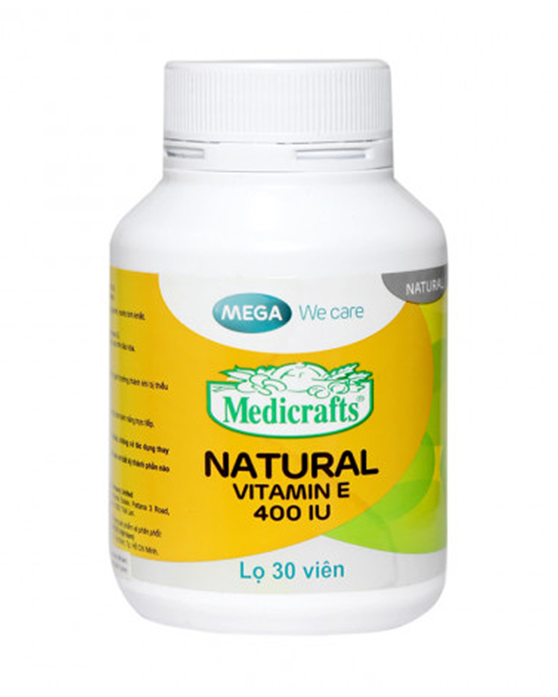 Medicrafts Natural Vitamin E 400IU/ Enat 400 - Viên uống bổ sung Vit E cho da đẹp tự nhiên, chống lão hóa