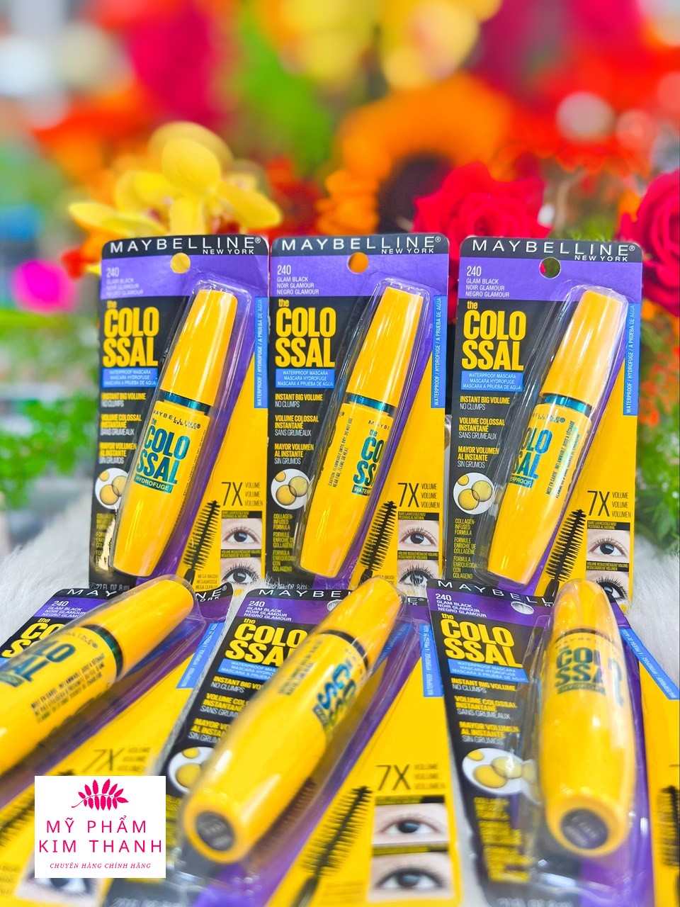 Mascara maybelline làm dày mi & ngăn rụng mi màu đen 9.2ml