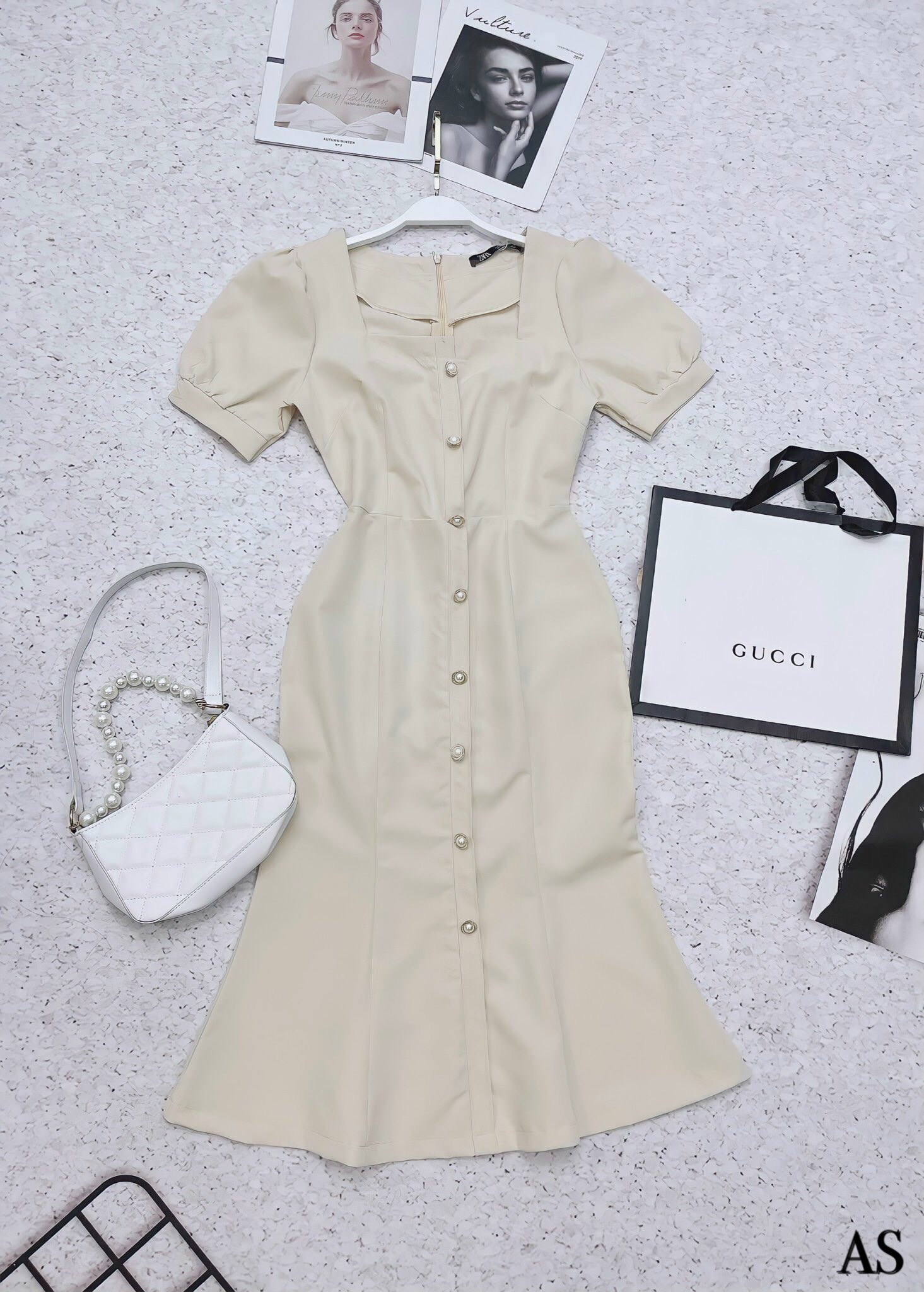🌿 VÁY TAY BỒNG ĐUÔI CÁ CÚC NGỌC🌿