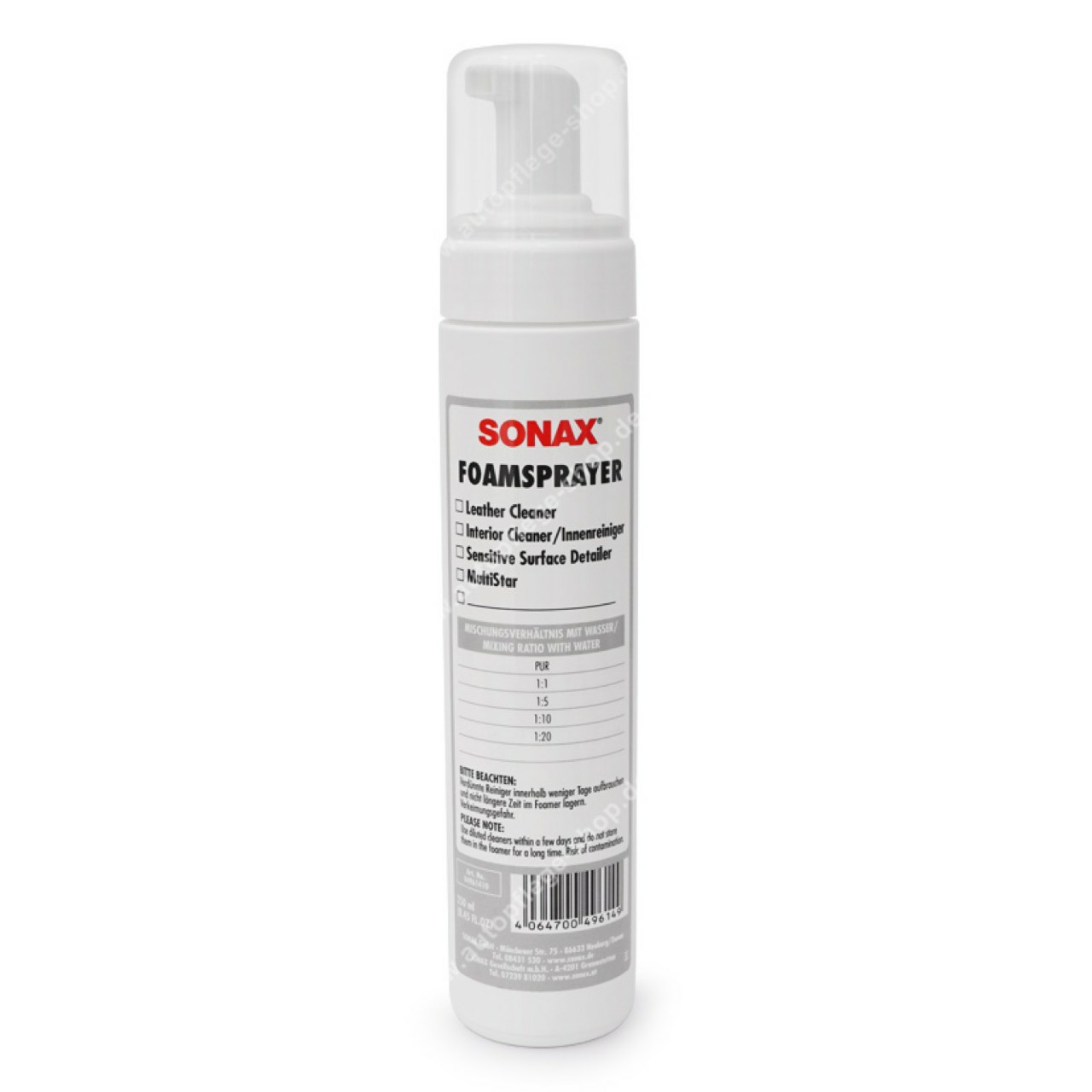 Bình tạo bọt và đựng dung dịch Sonax Foam Sprayer 250ml
