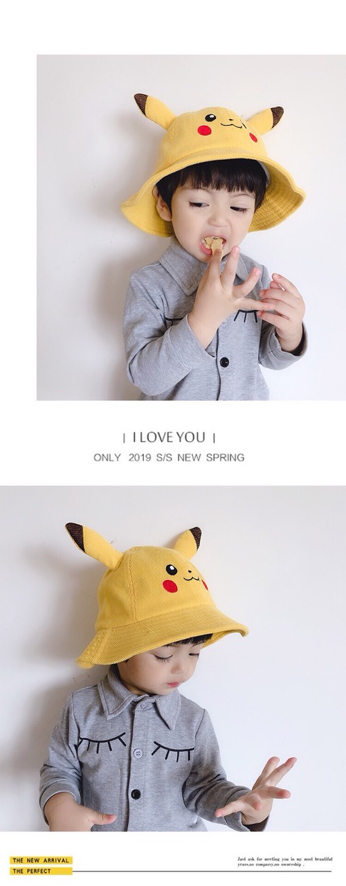 Mũ tai bèo Pikachu cho bé