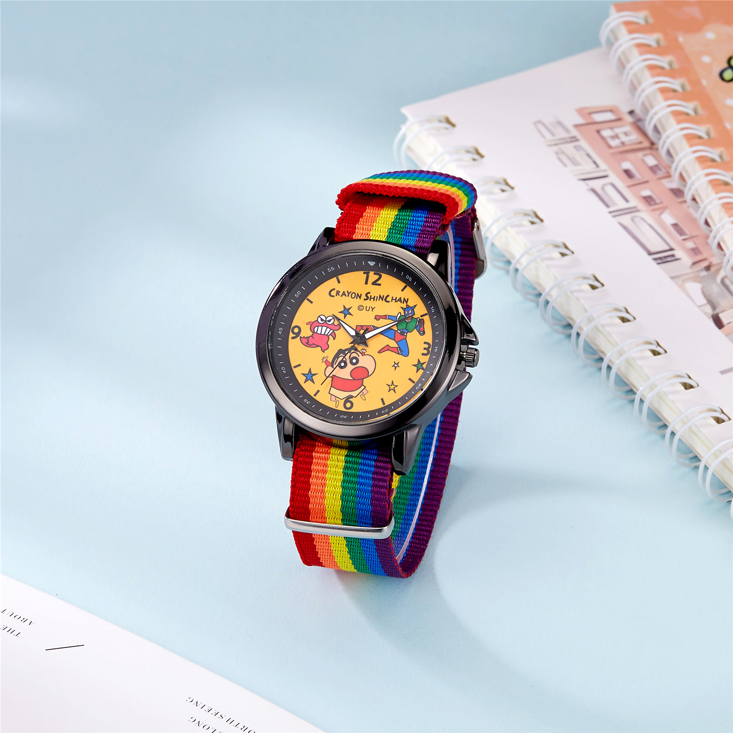 【Factory Store】Official Hello Kitty and Crayon Shin-chan 'Adults' World Watch Surprise Blind Box for Students - Cute Random Draw Watch, Trending Product
