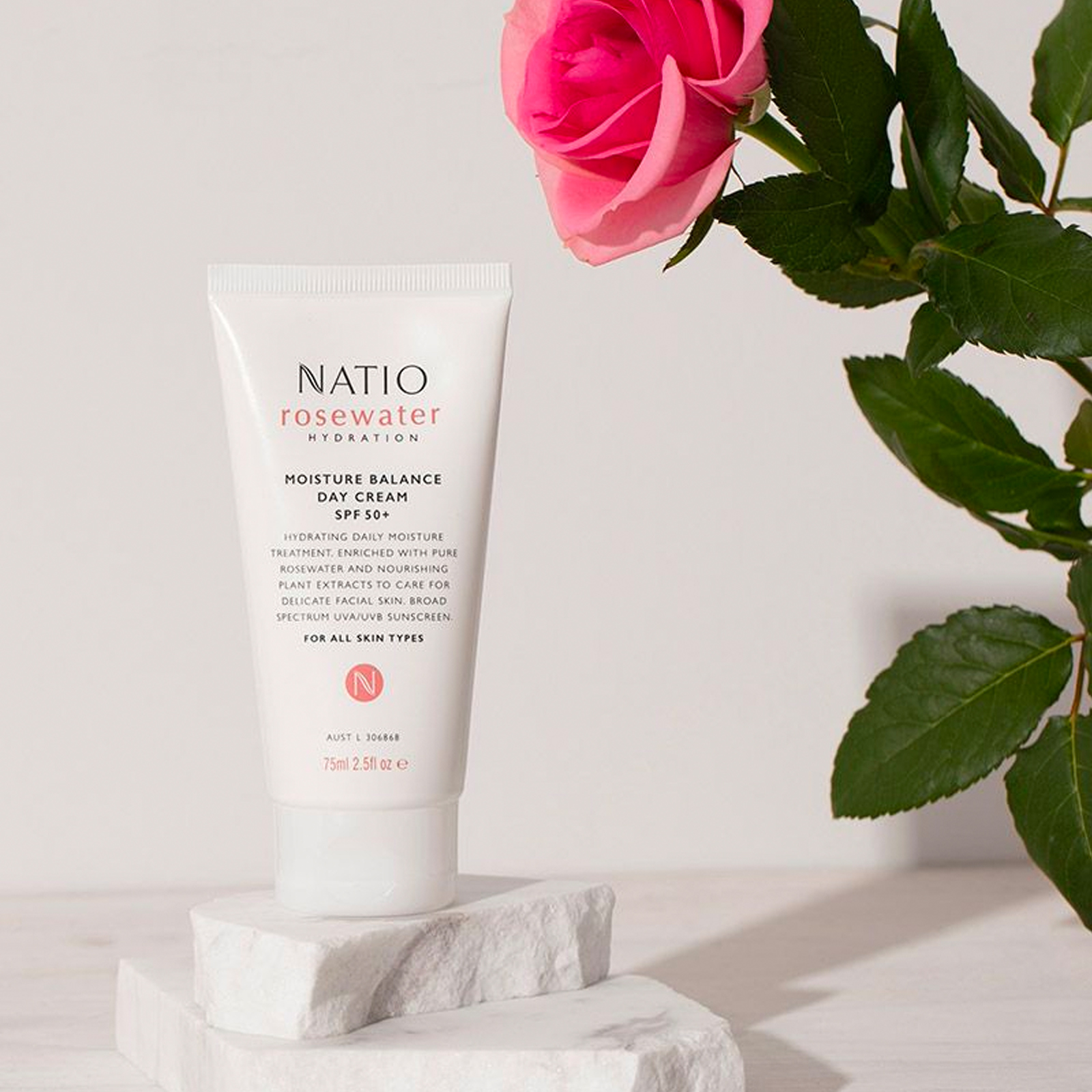 natio rosewater spf 50 review