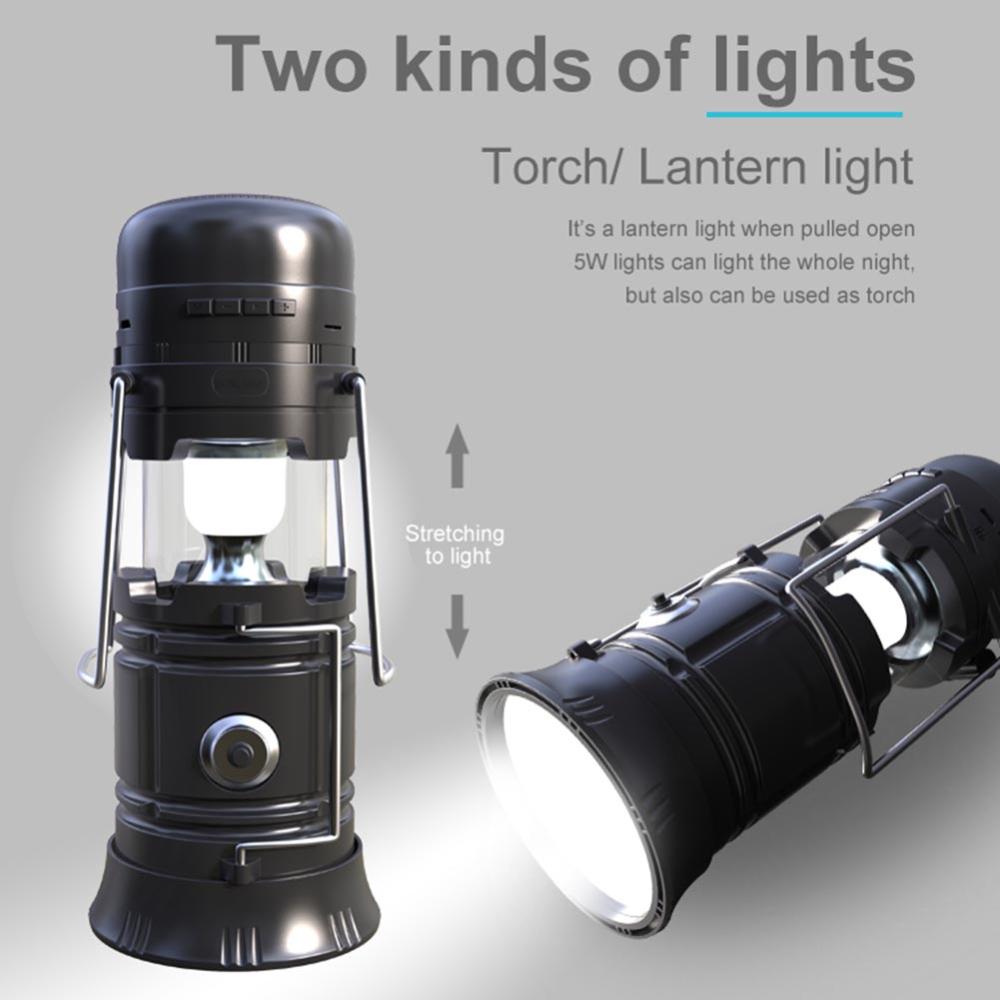 DC 5V 5W Ngoài Trời bluetooth không dây Tương Thích Loa Năng Lượng Mặt Trời Năng Lượng Đèn Pin Torch