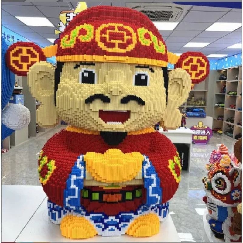 [ Hot ] Le.go Doraemon đầu lân 67cm mô hình lắp ráp nhân vật