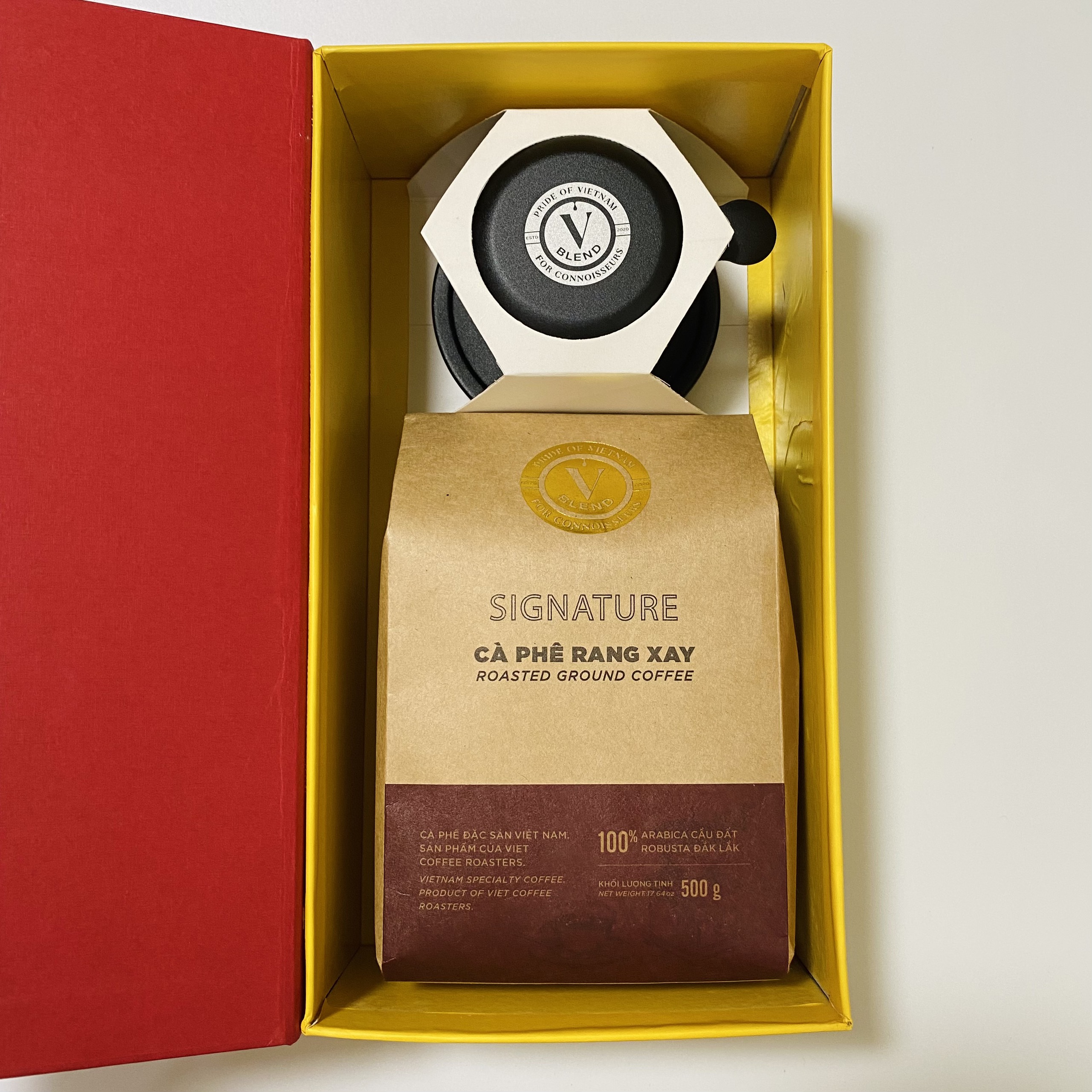 [QUÀ TẶNG - V BLEND GIFT 500G] - CÀ PHÊ PHA PHIN 500G - PHIN CAO CẤP - V BLEND CAFÉ - CÀ PHÊ BỘT