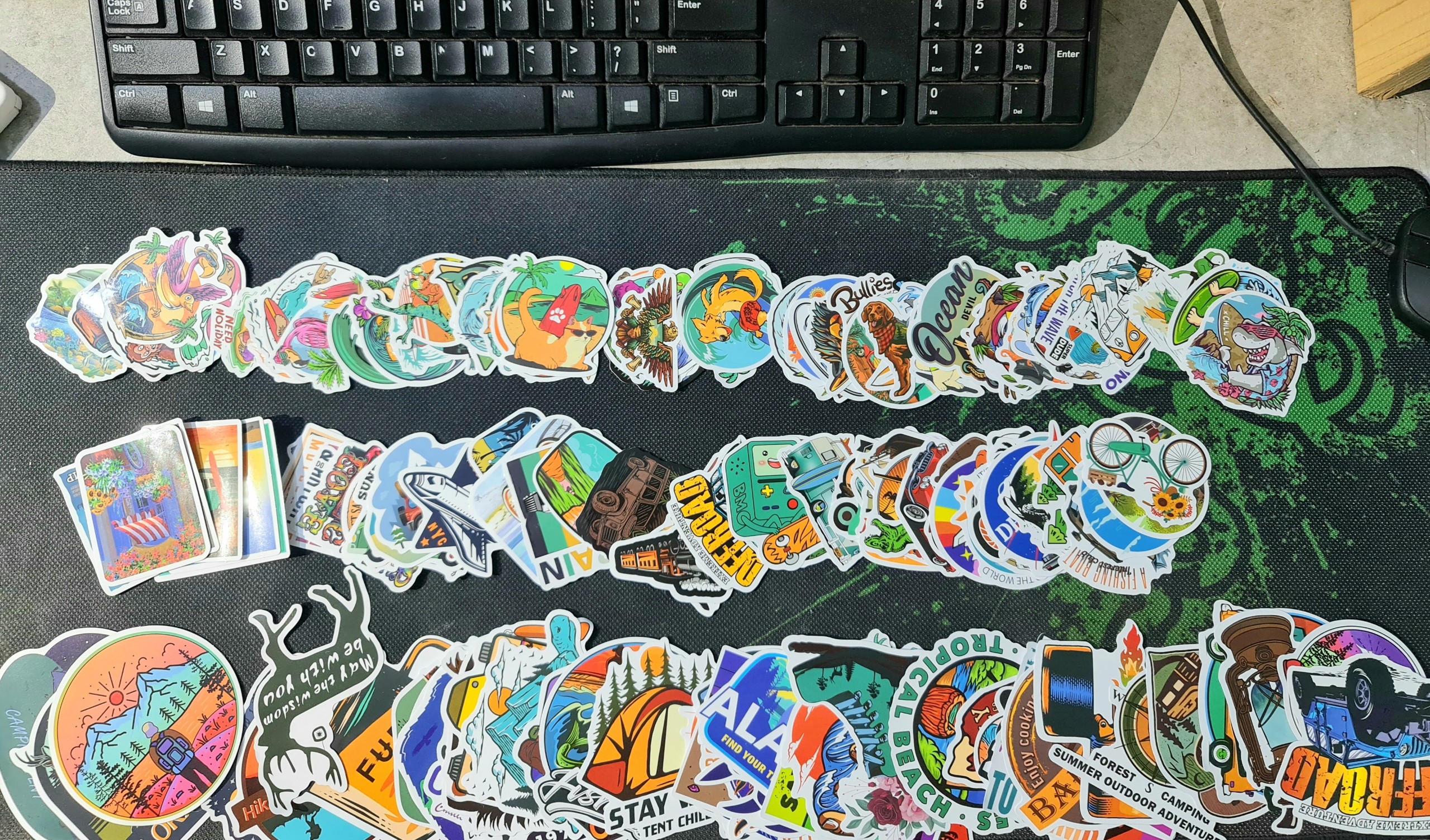 Sticker chủ đề camping hình dán trang trí  phượt du lịch (50 hình)