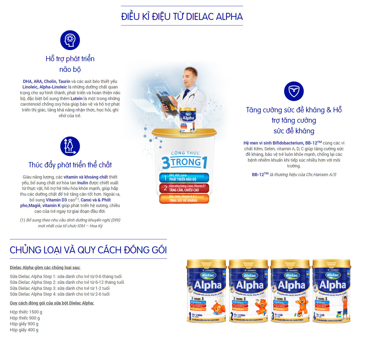 (HSD T12-2027) Sữa Bột Vinamilk Dielac Alpha 1 400g.