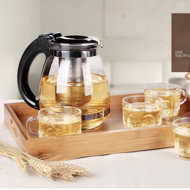 [SẢN PHẨM MỚI] Bộ Ấm Đun Nước Tự Động Pha Trà, Bộ Bàn Trà Đun Cách Nhiệt Tự Động Đun Nước, Rót Nước Vào Ấm Đun Sôi Nhanh, Inox không gỉ 304 Cao Cấp, Có Nút Cảm Biến, Hiển Thị Nhiệt Độ, BH tại Lucky Store SG.