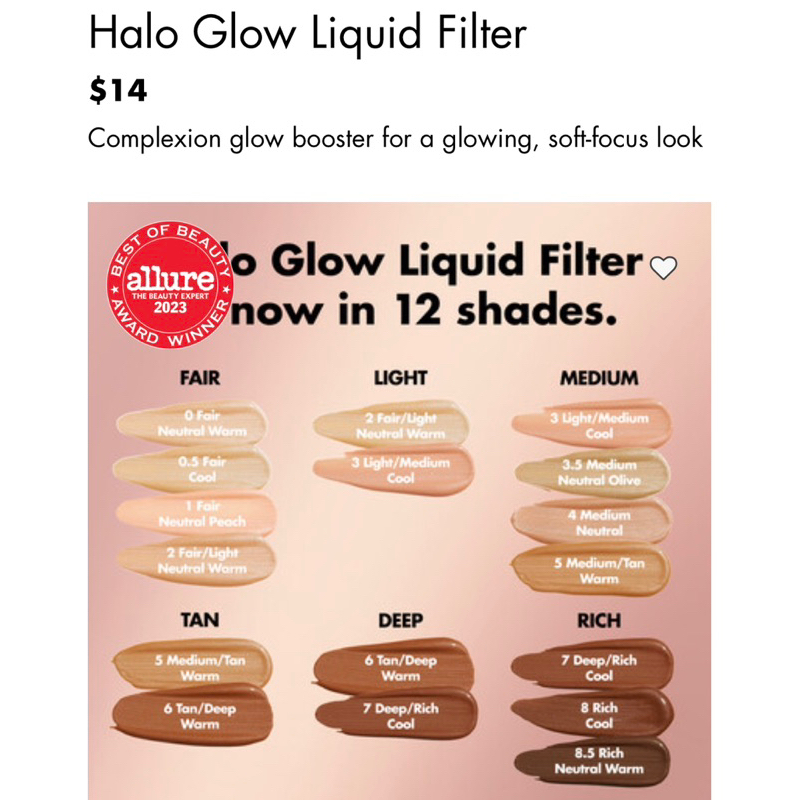 [MÀU MỚI - SALE 20%] Kem lót Elf Halo Glow Liquid Filter $14