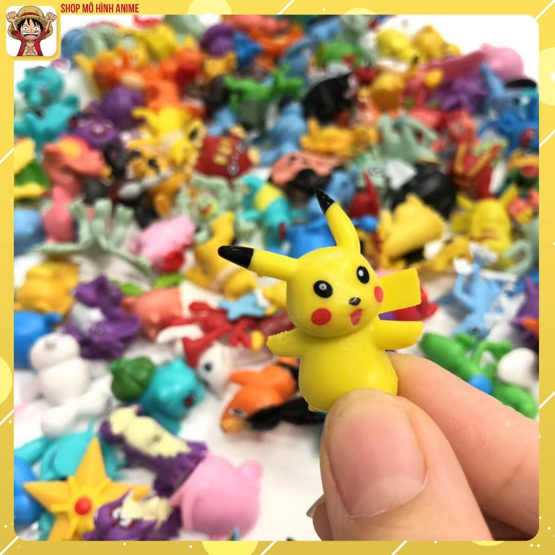 Mô hình pokemon pikachu, bộ 144 mô hình cao 3cm, giao ngẫu nhiên 1 nhân vật, mô hình decor trang trí, bộ sưu tập nhân vật