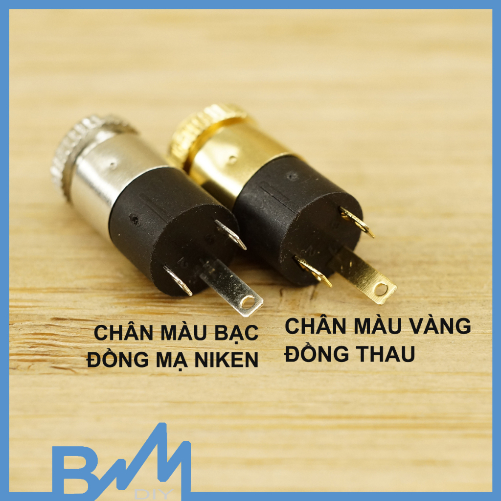 Jack cái 3.5mm vàng bạc chất lượng