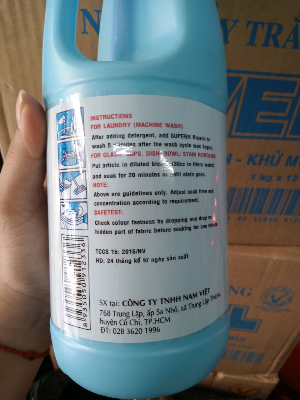 Nước tẩy quần áo Javel 1kg