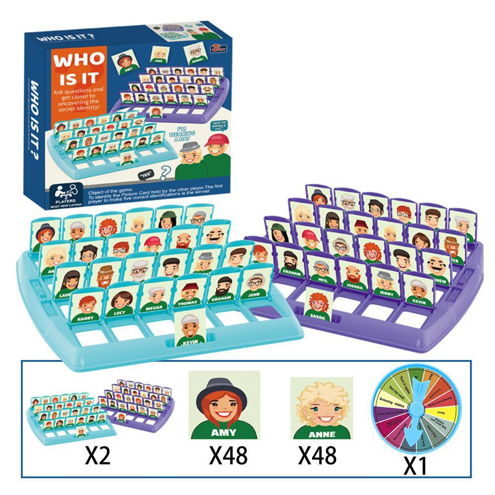 Guess Who Is It Game Toy English Version Interactive Reasoning Logical Board Character Two-Player Game Party Toy Game T7J1