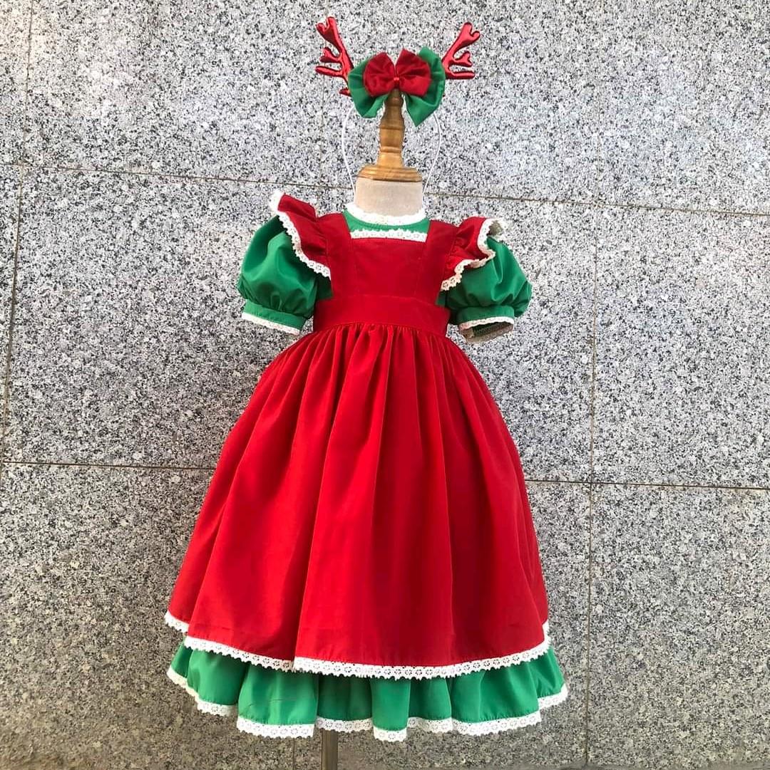 Tặng cài đầm noel cho bé gái, mẫu 2 đầm rời dễ phối đồ cho bé