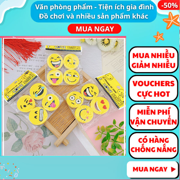 1 Hộp 30 bịch gôm mặt cười mỗi bịch 4 cục siêu rẻ - đồ dùng học tập - Nguyễn Thùy Store