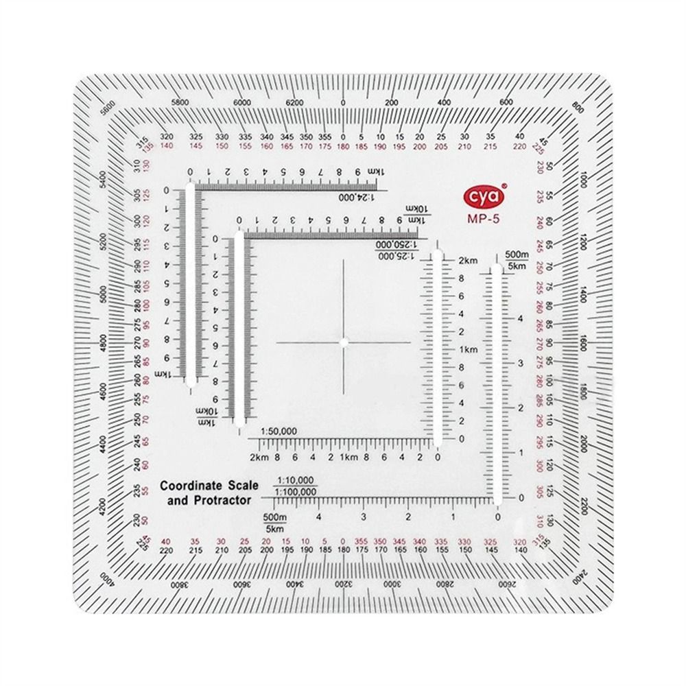 Acrylic MP-5 Topographical Square Ruler Measuring Ruler Coordinate ...