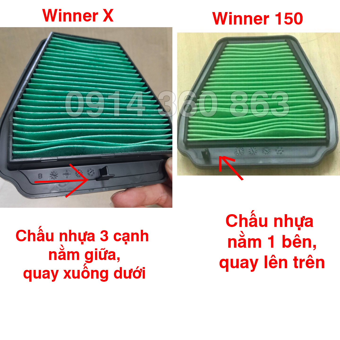 Lọc gió Winner X, Winner 150, Sonic zin (Chính hãng) Honda