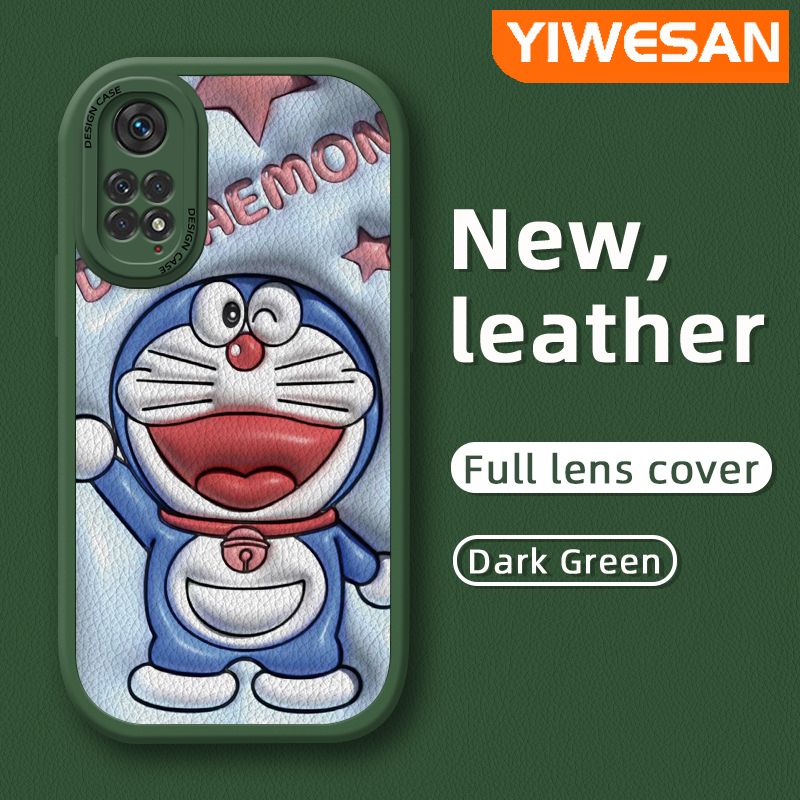 Yiwesan casing for xiaomi redmi note 11 4g note 11s note 11t note 11 5g poco m4 pro 5g case cartoon 3d cute doraemon new design shockproof leather phone cases silicone back cover soft case all inclusive lens camera protective casing