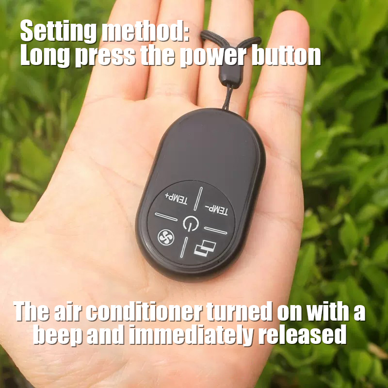 Air Conditioner Remote Control, Battery Powered Mini Universal Air Conditioner Remote Control with Lanyard
