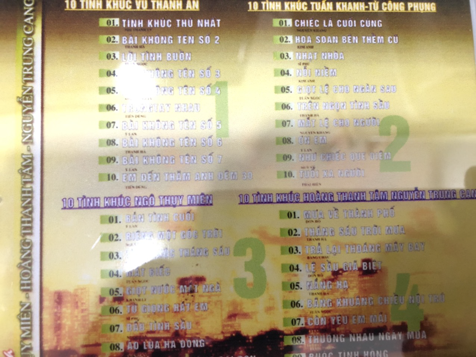 Combo 4CD Vũ Thành An - Tuấn Khanh - Từ Công Phụng