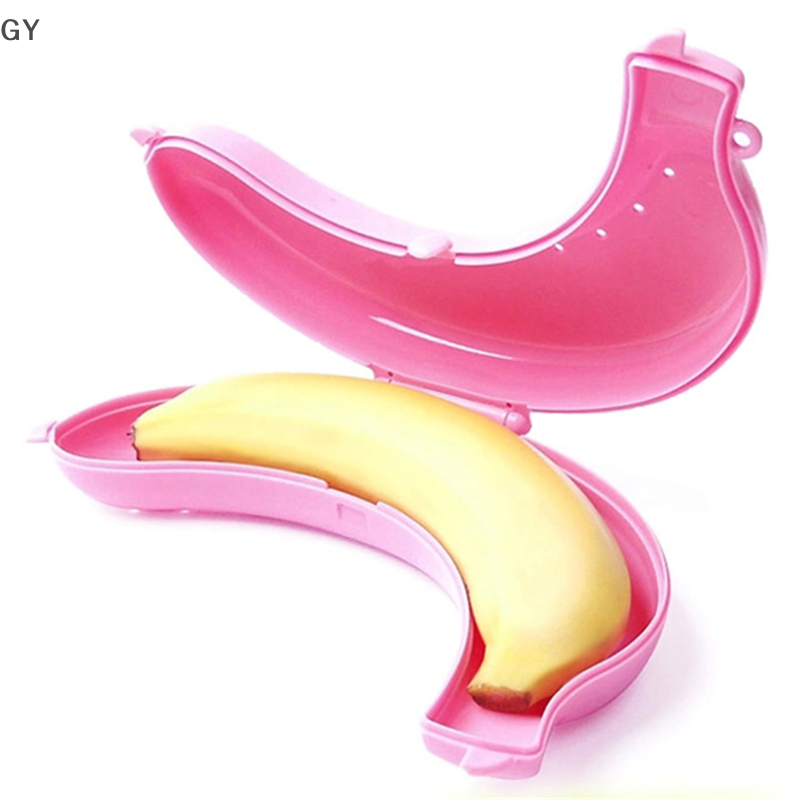 GY [Hot Sale] Cute 3 Colors Fruit Banana Protector Box Holder Case Lunch Container Storage