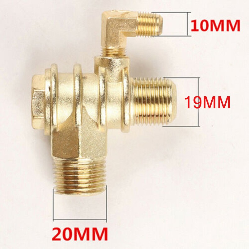 Brass Air Compressor Accessories One-Way Valve Stop Valve Check Valve Replaceable