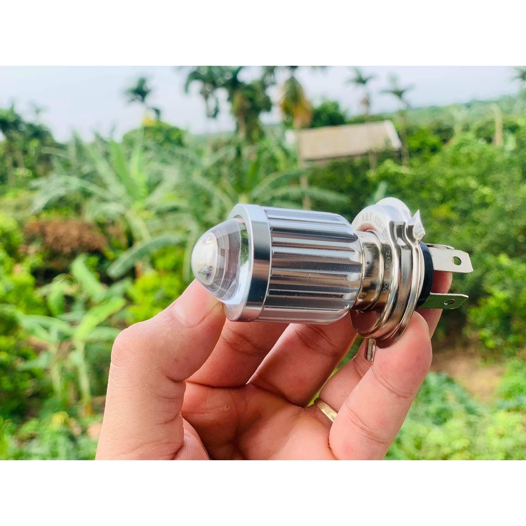 Đèn Pha Led L1 Bi Cầu 2 Màu < Pha Trắng Cost Vàng> Gắn Oto Xe Máy