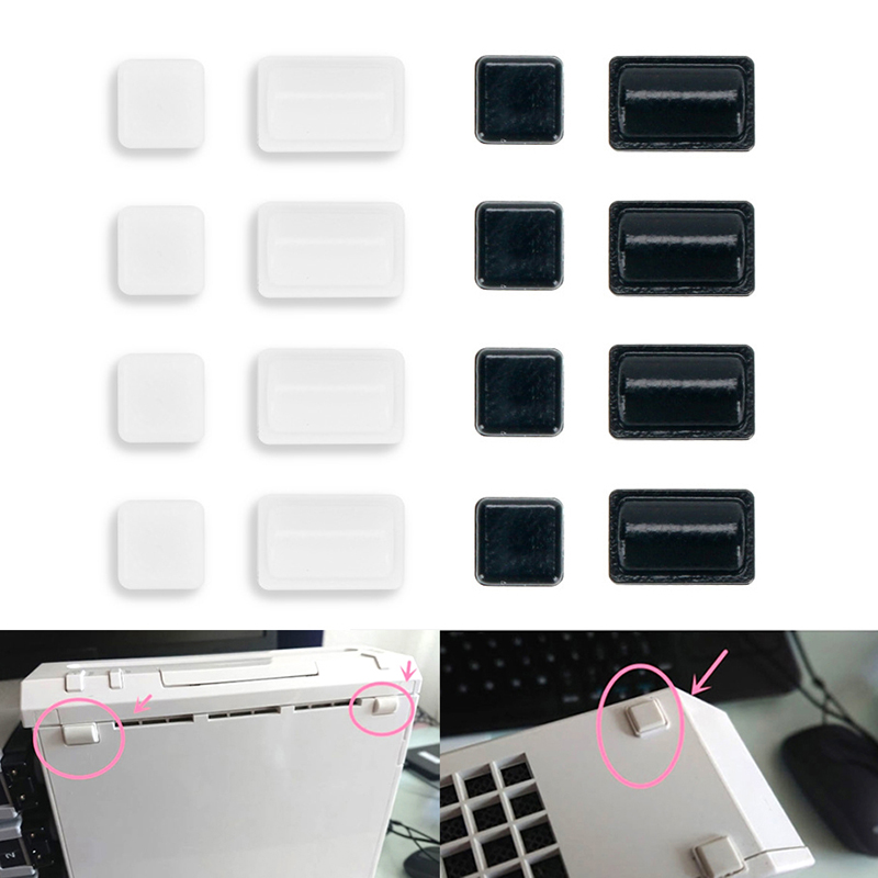 1Set For WII Non-slip Rubber Pad Anti-slip Plugs Screw Feet Cover Replacement WII Console Screw Dust Cover Creek