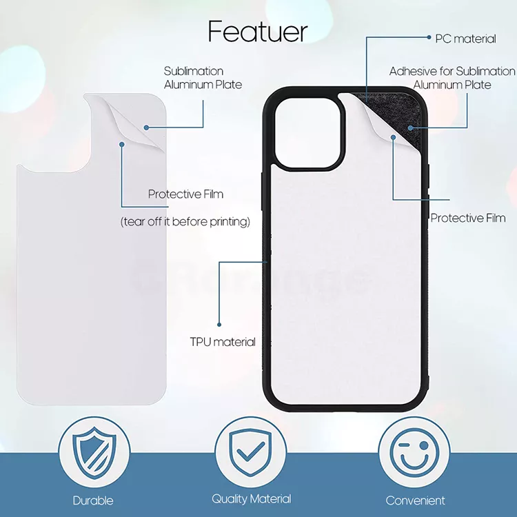 Iphone 13 12 11 Pro Mini Pro Max Case 2D Sublimation Blank Plain