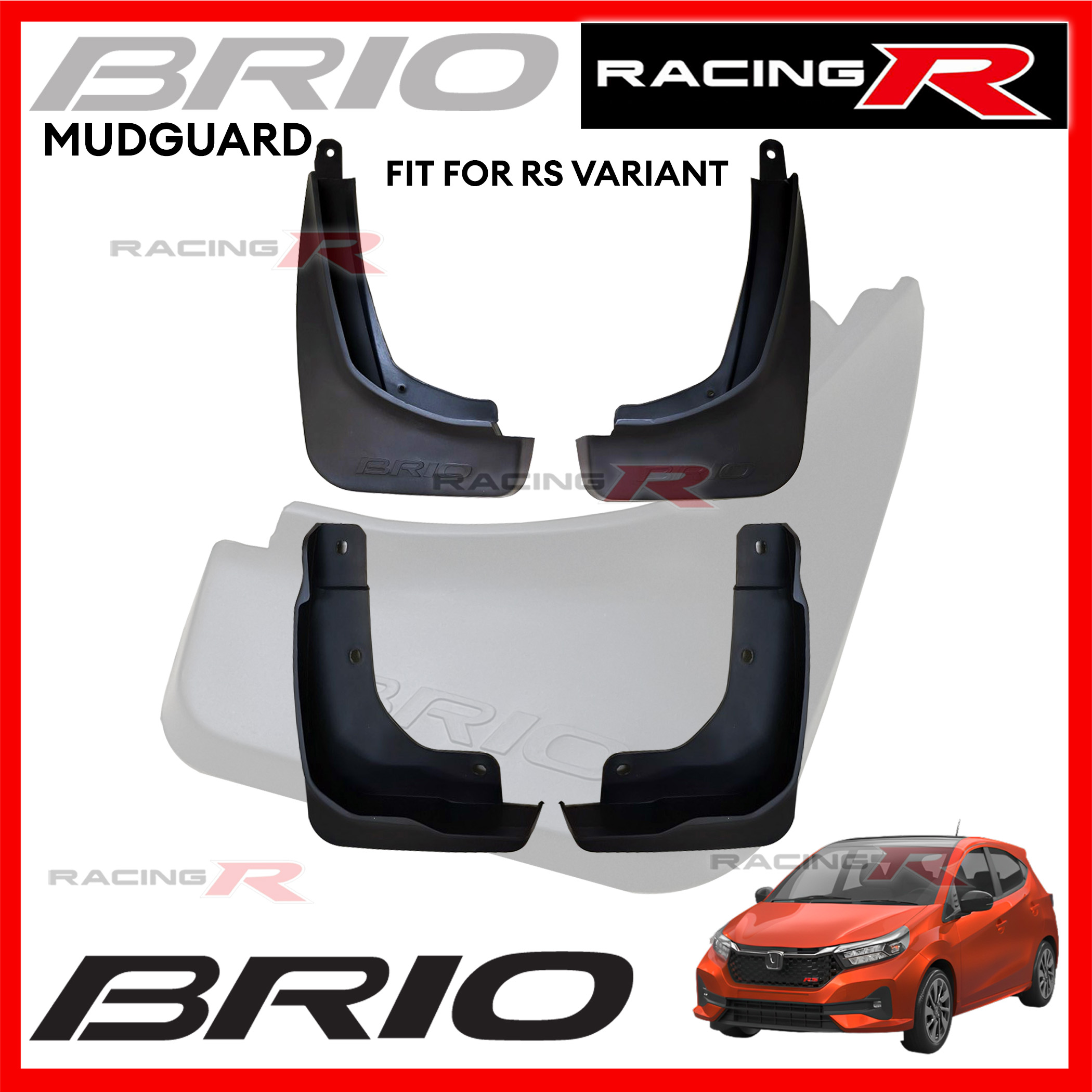 Honda Brio RS S V 2019 to 2025 OEM Mudguard Mud Flaps Splash